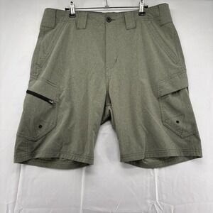 Denali Men's Olive Green Cargo Hiking Shorts  Lightweight Utility Size 34
